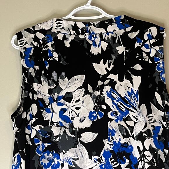 Ellen Tracy Blue / Black / White Tank Top Size XL - Picture 7 of 12